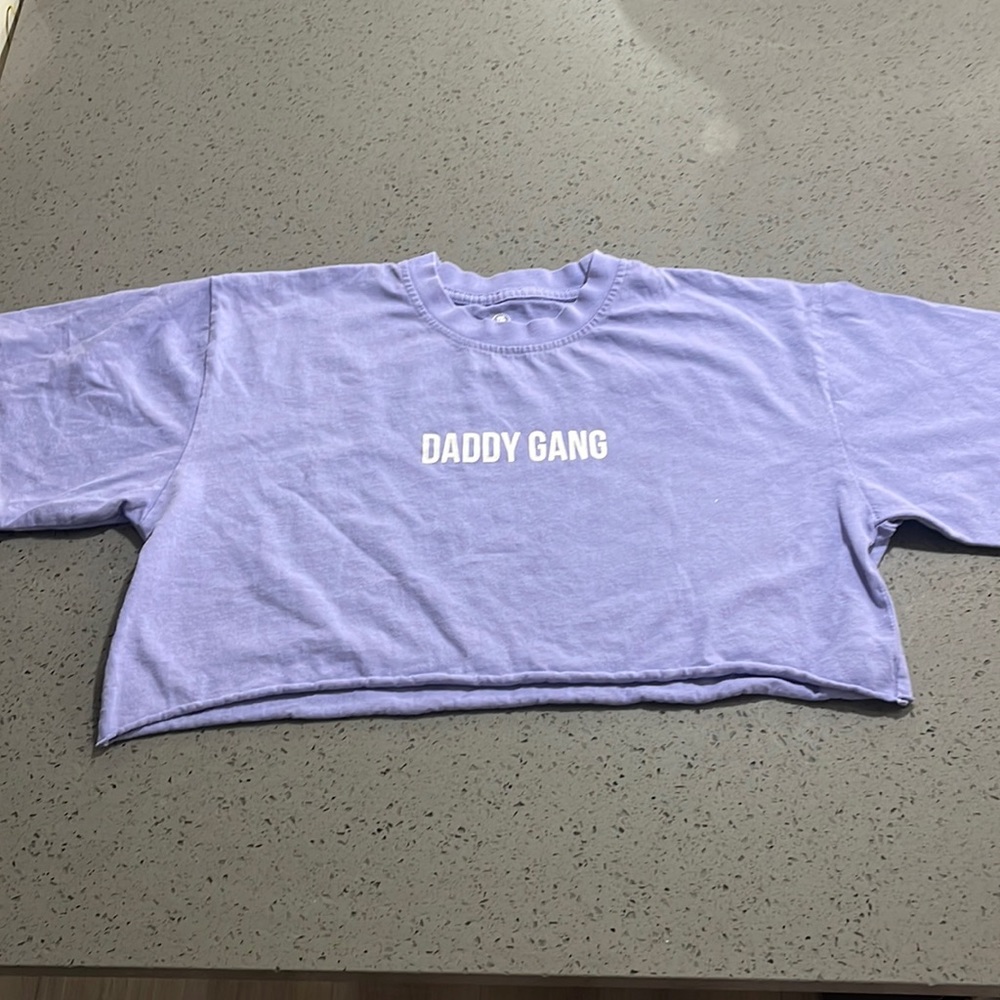Call her daddy lavender crop top